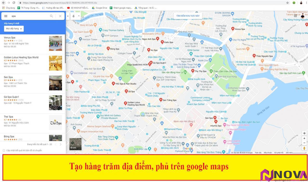thêm hàng trăm địa điểm trên google maps 