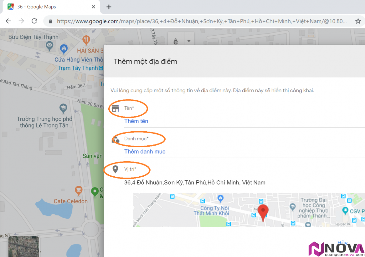 hướng dẫn seo google map
